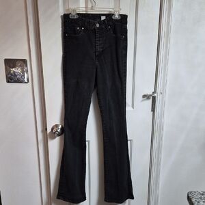 H&M Black Mini Flare Jeans